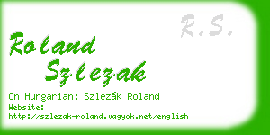roland szlezak business card